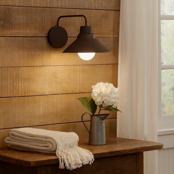 Luminária de Parede Arandela Fixa Garibaldi Marrom Cortem