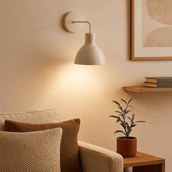 Luminária de Parede Arandela Fixa Rosa Branca