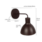 Luminária de Parede Arandela Fixa Rosa Branca