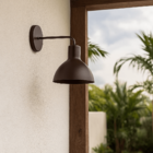 Luminária De Parede Arandela Fixa Rosa Marrom Cortem