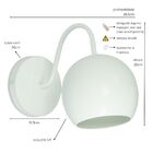 Luminária de Parede Arandela Fixa Yoani Marrom Cortem