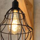 Luminária De Parede Arandela Mão Francesa Com Aramado Preto E