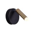 Luminaria De Parede Arandela Occhio Preto E Dourado Fosco Com