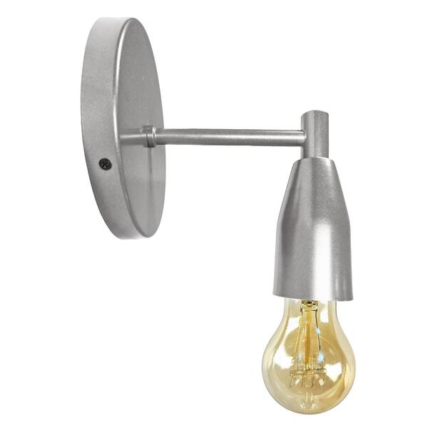 Luminária De Parede Arandela Quarto Cama Prata Alumínio