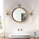 Luminária De Parede Arandela Redonda De Cristal Moderna Luxuo