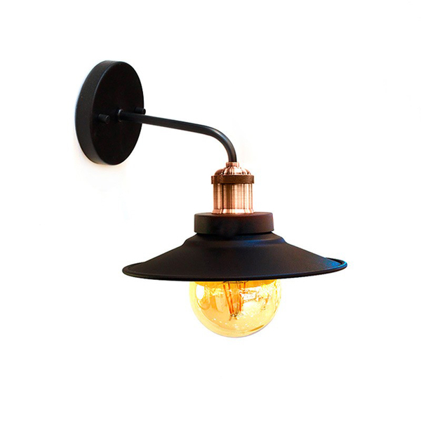 Luminária De Parede Arandela Roof Cor Preta Com Acabamento Br