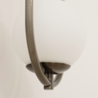 Luminária De Parede Oval Aro Globo Vidro Lavabo Hall Bronze