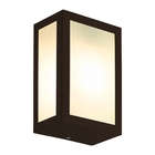 Luminária De Parede Retangular Marrom