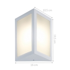 Luminária De Parede Triangular Branco Kit Com 2