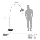 Luminária De Piso Arco Lamp - Tamanho M - Inox - Pedra De Már