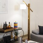 Luminária De Piso Boogie Oogie Em Madeira - Mel