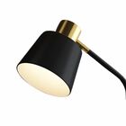 Luminária De Piso Bruges Preta E Dourada