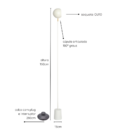 Luminária De Piso Chão Aniston Branco