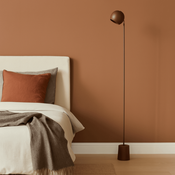 Luminária De Piso Chão Aniston Marrom Cortem