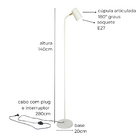 Luminária de Piso Chão Clara Branca