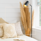 Luminária de Piso Chão Clara Preta