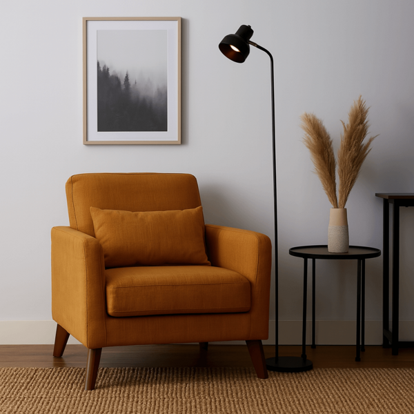 Luminária de Piso Chão Elizabeth Marrom Cortem