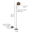 Luminária De Piso Chão Gardner Branco