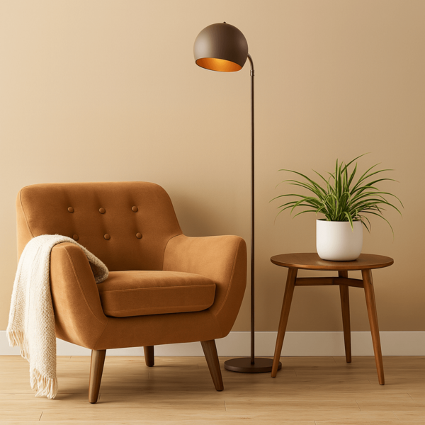 Luminária De Piso Chão Gardner Marrom Cortem
