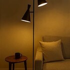 Luminária De Piso Chão Jacoba Preto