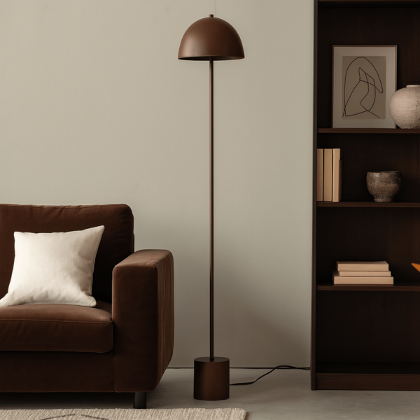 Luminária de Piso Chão Komaco Slim Marrom Cortem