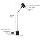 Luminária de Piso Chão Nelle Branca