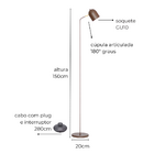 Luminária De Piso Chão Ralph Preto