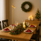 Luminária de Piso Chão Sofhie Dourada (Edição de Natal)