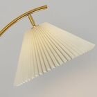 Luminária De Piso Com Mesa De Madeira Nice Preto E Dourado