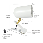 Luminária de Presilha com Garra Anne Marrom Cortem