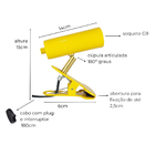 Luminária de Presilha com Garra Sofhie Collor Azul