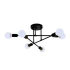 Luminária De Teto Lines Preta Design Moderno Ideal Para Sala