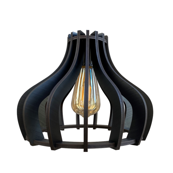 Luminária De Teto Madeira Bivolt E27 Sala Ilha Cozinha Balcão