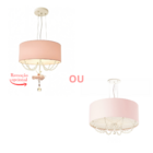 Luminária de Teto Pendente Bailarina Branco com cristal 2 em