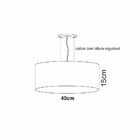 Luminária de Teto Pendente Bailarina Branco com cristal 2 em