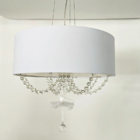 Luminária de Teto Pendente Bailarina Branco com cristal 2 em