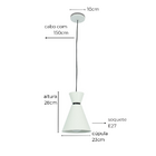 Luminária de Teto Pendente Bertha Preto