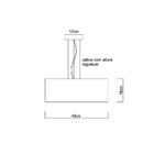 Luminária De Teto Pendente Cúpula Dupla Detalhe Bronze 40x16