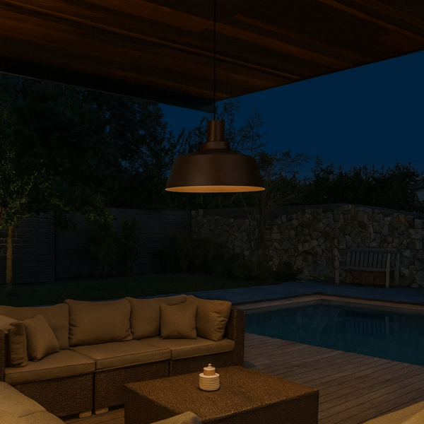 Luminária de Teto Pendente Dandara Marrom Cortem