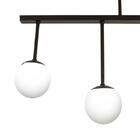 Luminária De Teto Pendente Denver Preto Com Globo De Vidro Pa