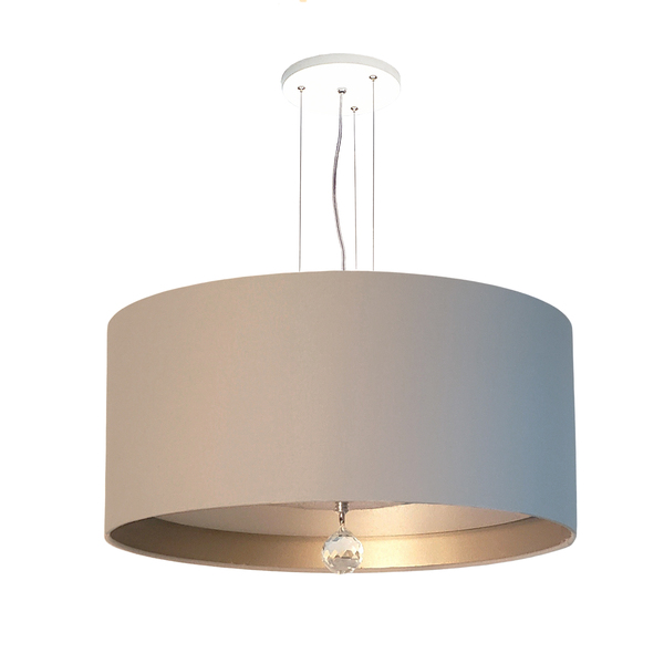 Luminária De Teto Pendente Interna Bronze 30x15cm Cáqui5788