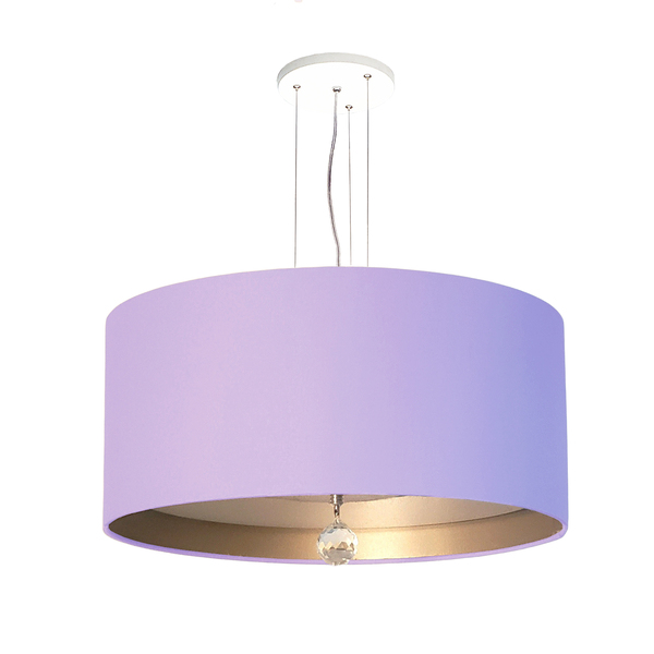 Luminária De Teto Pendente Interna Bronze 30x15cm Lilás5784