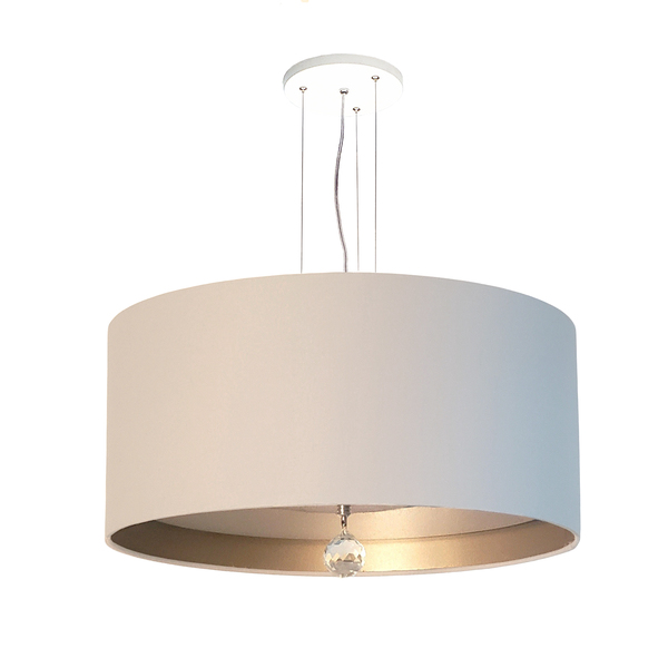 Luminária De Teto Pendente Interna Bronze 40x15cm Cru5803