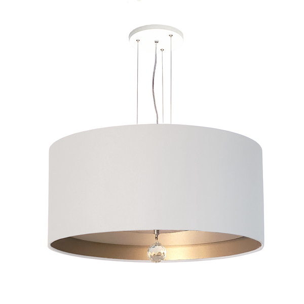 Luminária De Teto Pendente Interna Bronze 50x15cm Branco5818