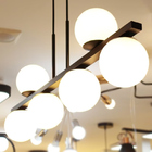 Luminária De Teto Pendente Jabuti Up Preto Com Globos Branco