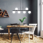 Luminária De Teto Pendente Jabuti Up Preto Com Globos Branco