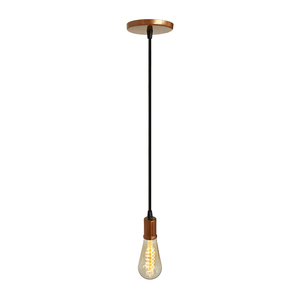 Luminária De Teto Pendente Lustre Simples Cobre Retrô Soquete E27 ...