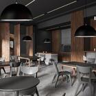 Luminaria De Teto Pendente Meia Lua 60 Cm Preto/branco