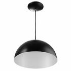 Luminaria De Teto Pendente Meia Lua 60 Cm Preto/branco
