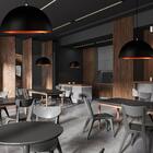 Luminaria De Teto Pendente Meia Lua 60 Cm Preto/cobre